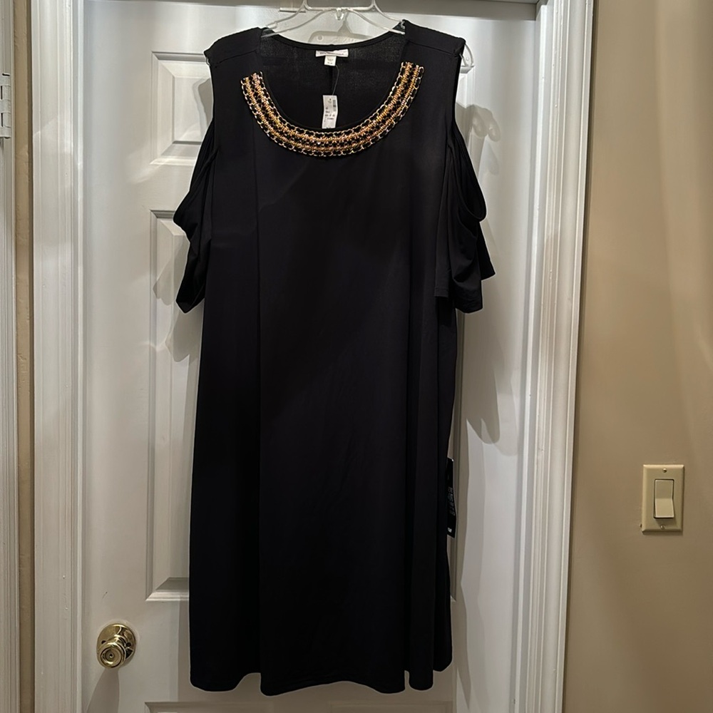 Avenue Black Cold Shoulder Dress